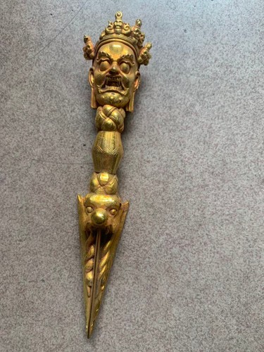 Tibetan bronze gold plated - tibetan, gold-plated