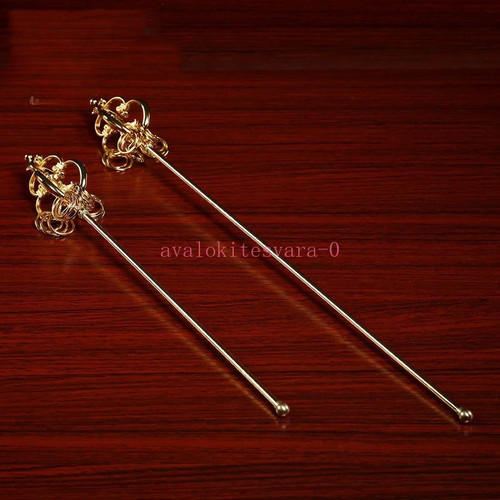 Metal buddhist monk stick - metal,